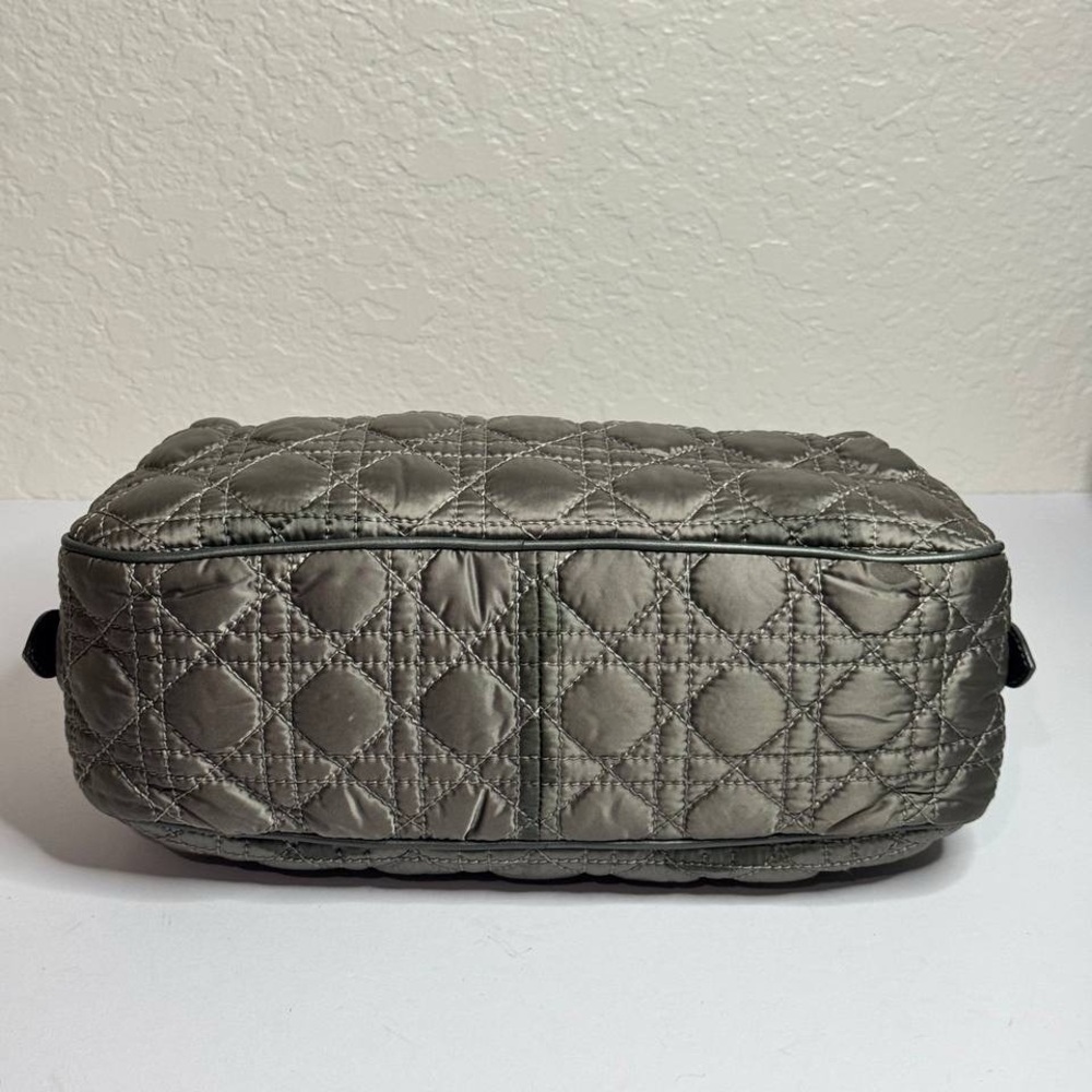 Christian Dior Vintage Iconic Cannage Lady Boston Bag in Metallic Grey - Picture 8 of 16